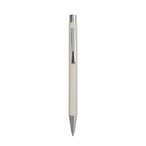 Stylo à bille en papier recyclé, détails chromés et clip en métal 3