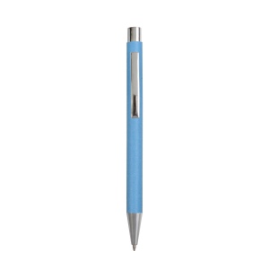 Stylo à bille en papier recyclé, détails chromés et clip en métal 4