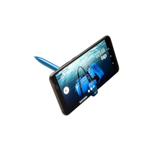 Stylo twist en PP et paille de blé avec support pour téléphone portable 12