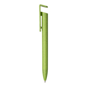 Stylo twist en PP et paille de blé avec support pour téléphone portable 2