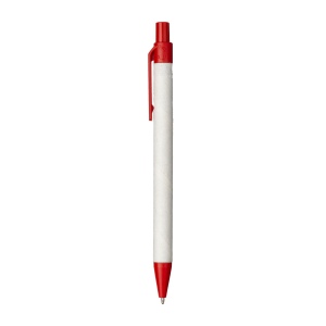 Stylo à bille en papier recyclé avec détails en PLA coloré 11