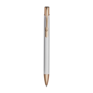 Stylo à bille en aluminium avec détails métalliques de couleur or rose 7