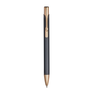 Stylo à bille en aluminium avec détails métalliques de couleur or rose 3