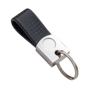Porte-clés en métal et PU avec espace pour logo en résine 2