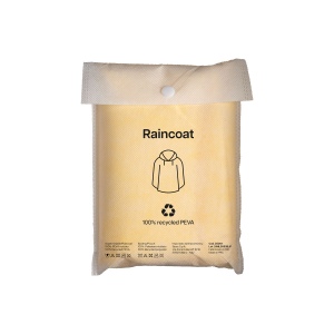 Poncho imperméable en PEVA recyclé. Emballé dans un sac en PET recyclé 6