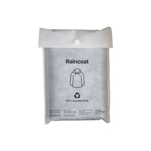 Poncho imperméable en PEVA recyclé. Emballé dans un sac en PET recyclé 9