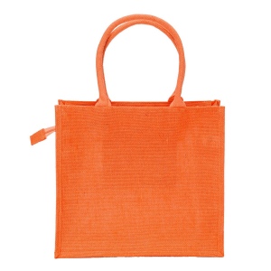 Sac en jute avec poignées en coton. Fermeture à glissière 18