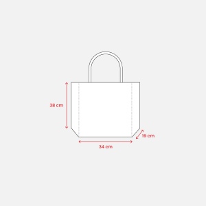 Sac en jute avec poignées en coton. Fermeture à glissière 19
