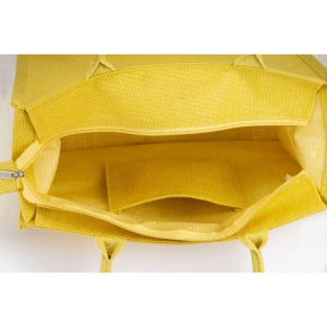 Sac en jute avec poignées en coton. Fermeture à glissière 21