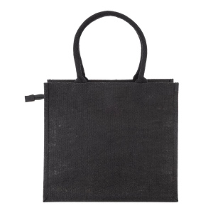 Sac en jute avec poignées en coton. Fermeture à glissière 26
