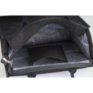 Sac en jute avec poignées en coton. Fermeture à glissière 27