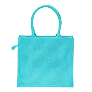 Sac en jute avec poignées en coton. Fermeture à glissière 15