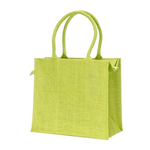 Sac en jute avec poignées en coton. Fermeture à glissière 2