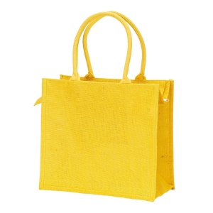 Sac en jute avec poignées en coton. Fermeture à glissière 6