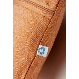 Porte-documents en coton recyclé 180 g/m2 avec fermeture à glissière, certifié GRS 20