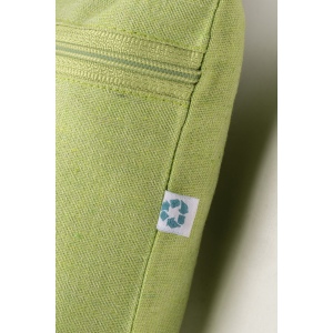Porte-documents en coton recyclé 180 g/m2 avec fermeture à glissière, certifié GRS 11