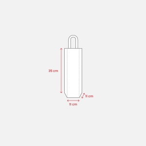 Sac pour une seule bouteille en coton recyclé de 250 g/m2 4