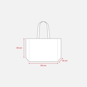 Sac de shopping en PET recyclé de 100 g/m2 (TNT R-PET) thermosoudé 5