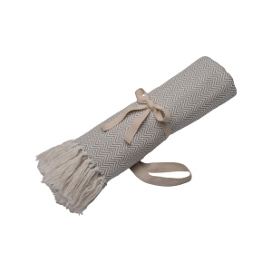 Couverture à franges fabriquée à partir de matériaux 100 % recyclés 12
