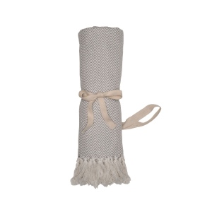 Couverture à franges fabriquée à partir de matériaux 100 % recyclés 13