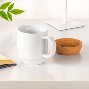 Mug en céramique de 410 ml avec base en liège amovible 6