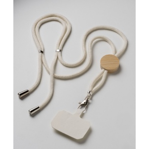 Cordon en coton pour badge/téléphone portable avec étiquette personnalisée 4