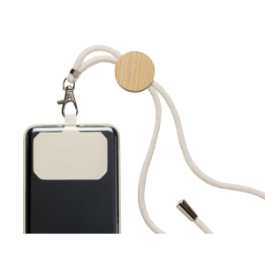 Cordon en coton pour badge/téléphone portable avec étiquette personnalisée 5