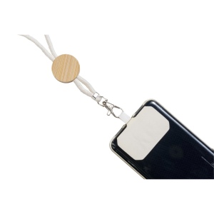 Cordon en coton pour badge/téléphone portable avec étiquette personnalisée 6