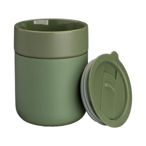 Tasse en céramique siliconée de 300 ml. Bouchon amovible en PP avec ouverture à glissière 17