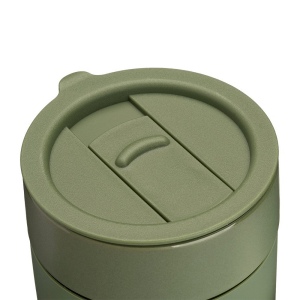 Tasse en céramique siliconée de 300 ml. Bouchon amovible en PP avec ouverture à glissière 18