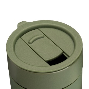 Tasse en céramique siliconée de 300 ml. Bouchon amovible en PP avec ouverture à glissière 19