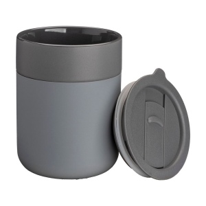 Tasse en céramique siliconée de 300 ml. Bouchon amovible en PP avec ouverture à glissière 14