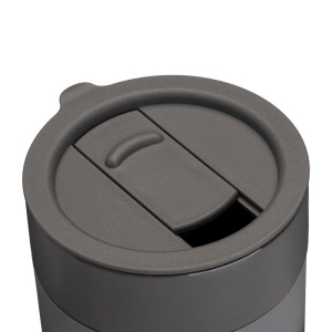 Tasse en céramique siliconée de 300 ml. Bouchon amovible en PP avec ouverture à glissière 16
