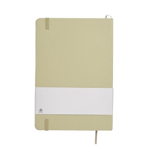 Carnet de notes avec couverture en résidus de fruits et fermeture élastique 24