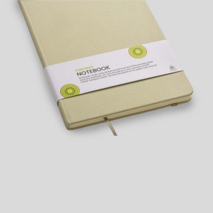Carnet de notes avec couverture en résidus de fruits et fermeture élastique 27