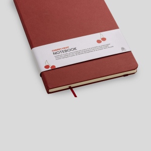 Carnet de notes avec couverture en résidus de fruits et fermeture élastique 32