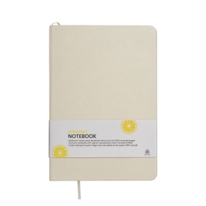 Carnet de notes avec couverture en résidus de fruits et fermeture élastique 3