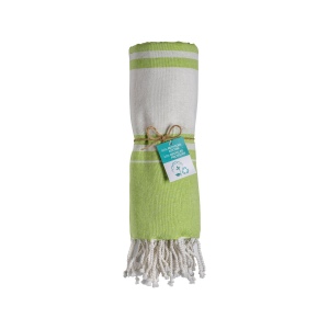 Serviette de plage en coton recyclé 150 g/m2 certifiée GRS 8