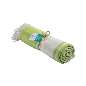 Serviette de plage en coton recyclé 150 g/m2 certifiée GRS 2