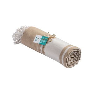 Serviette de plage en coton recyclé 150 g/m2 certifiée GRS 3