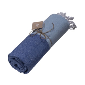 Serviette de plage/Fouta en coton recyclé 180 g/m2 certifiée GRS 5