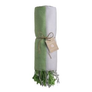 Serviette de plage/Fouta en coton recyclé 180 g/m2 certifiée GRS 7