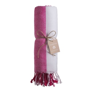 Serviette de plage/Fouta en coton recyclé 180 g/m2 certifiée GRS 13
