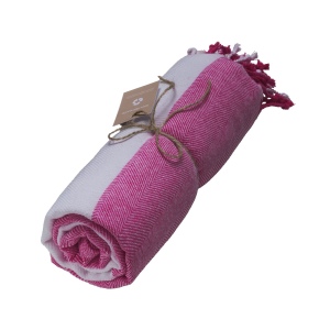 Serviette de plage/Fouta en coton recyclé 180 g/m2 certifiée GRS 5