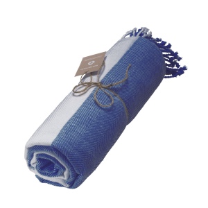 Serviette de plage/Fouta en coton recyclé 180 g/m2 certifiée GRS 6