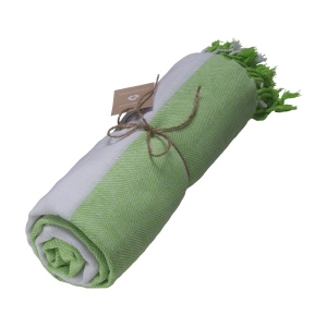 Serviette de plage/Fouta en coton recyclé 180 g/m2 certifiée GRS
