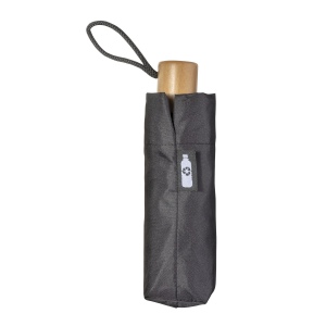 Mini parapluie en R-PET avec manche en bois 16