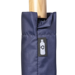 Mini parapluie en R-PET avec manche en bois 11