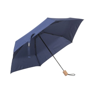 Mini parapluie en R-PET avec manche en bois 3
