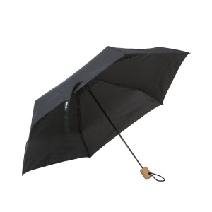 Mini parapluie en R-PET avec manche en bois 4